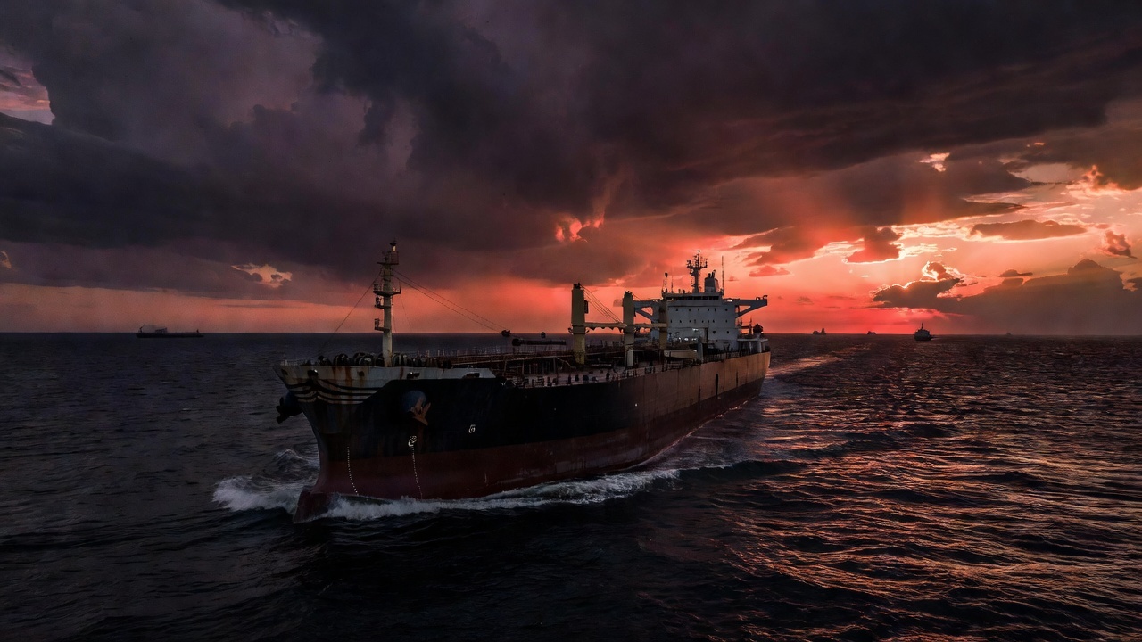 Oil tanker in the Strait of Hormuz