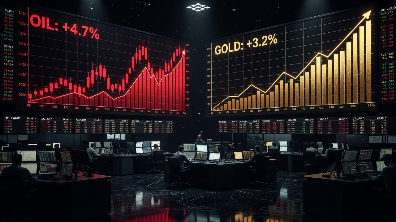 Oil and gold price charts